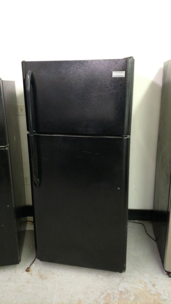 Black two door refrigerator